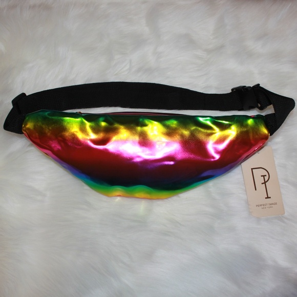 Perfect Image Metallic Rainbow Fanny Pack. - Picture 2 of 2